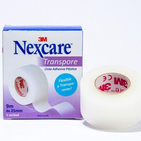 Nexcare cinta adhesiva plástica Transpore 9m de 25 mm