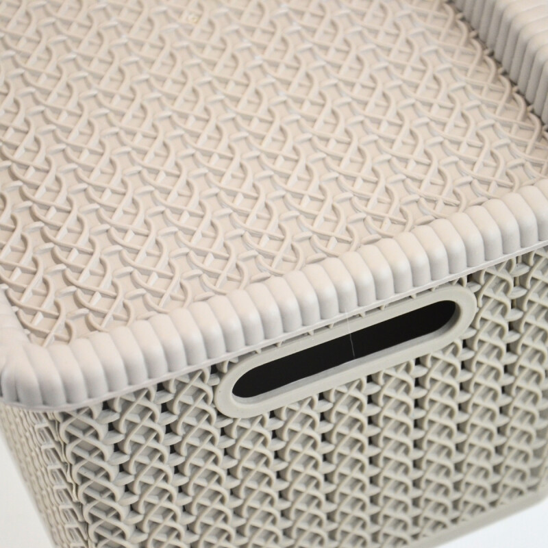 Caja organizadora simil ratá 5L CAPPUCCINO