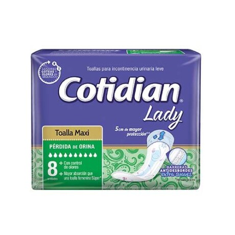 Cotidian Lady Maxi 8 unidades. Cotidian Lady Maxi 8 unidades.