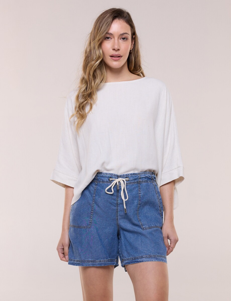 Short Lyocell Con Cordel - Jean 
