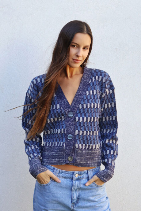 Cardigan Box Azul