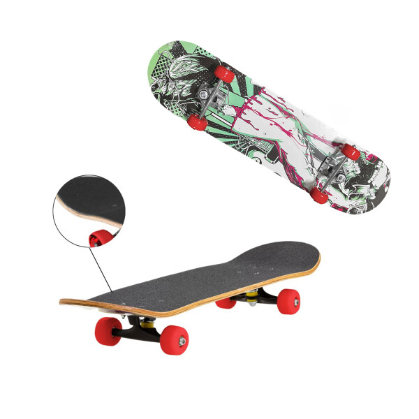 Skate Madera 7 Capas Con Lija Antideslizante Profesional Variante Diseño Pierna