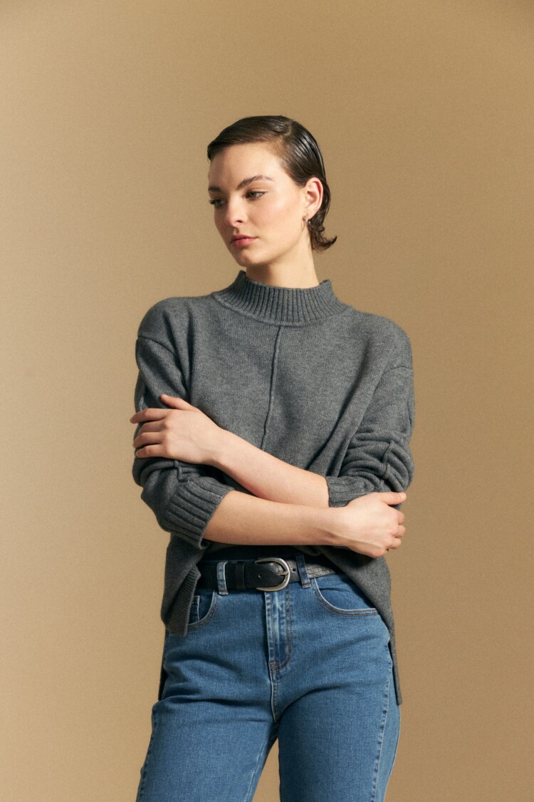 POLERA ALDAMA Gris Oscuro