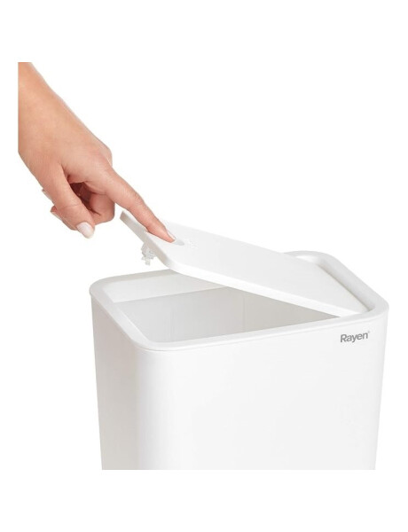 PAPELERA PLASTICO C/TAPA 9L 22x16x33CM BLANCO PAPELERA PLASTICO C/TAPA 9L 22x16x33CM BLANCO