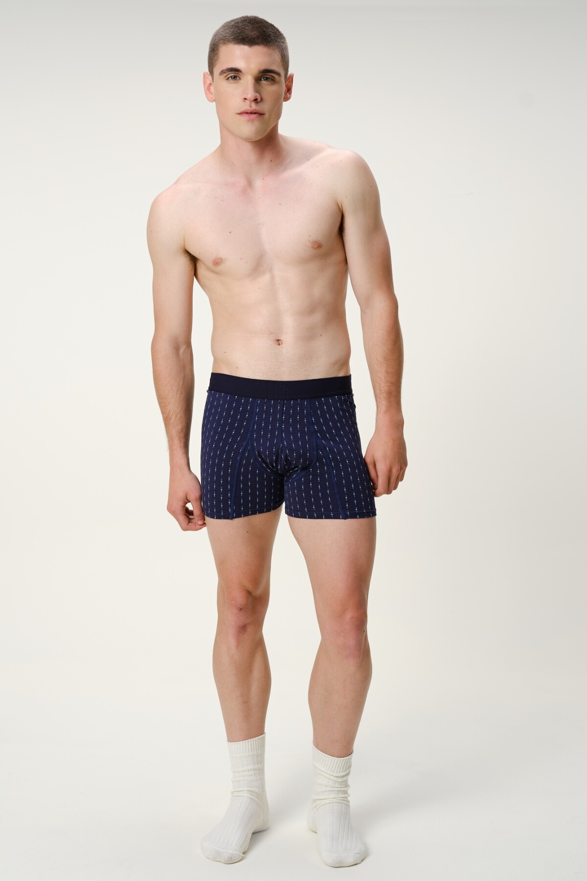 Boxer Algodón Azul Rombos