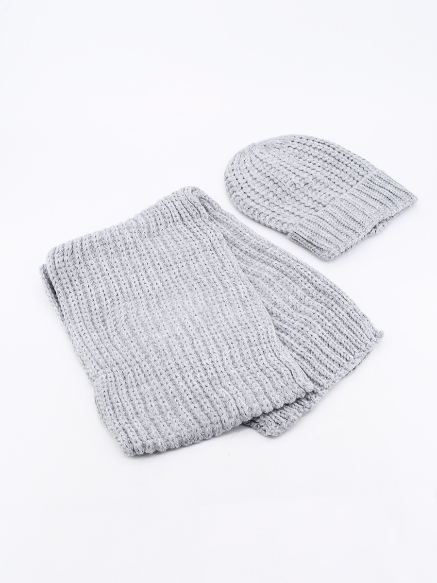 GORRO Y BUFANDA - GRIS 