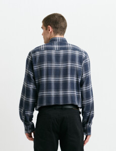 012442 CAMISA HARRINGTON LABEL Azul Oscuro
