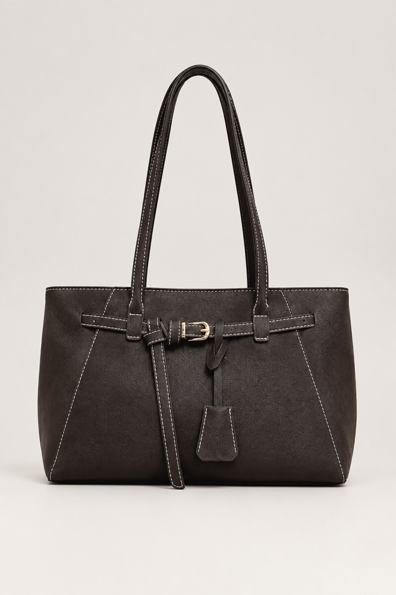 CARTERA SUEDE HEBILLA MARRON