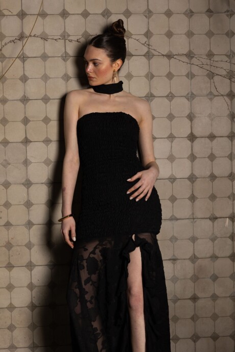 Vestido Jazmín Flor negro