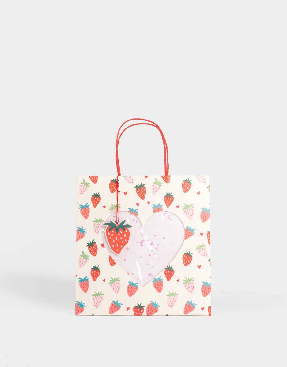 Bolsa Mediana De Cartón "berry" 
