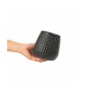MACETA CERAMICA DOTS NEGRA