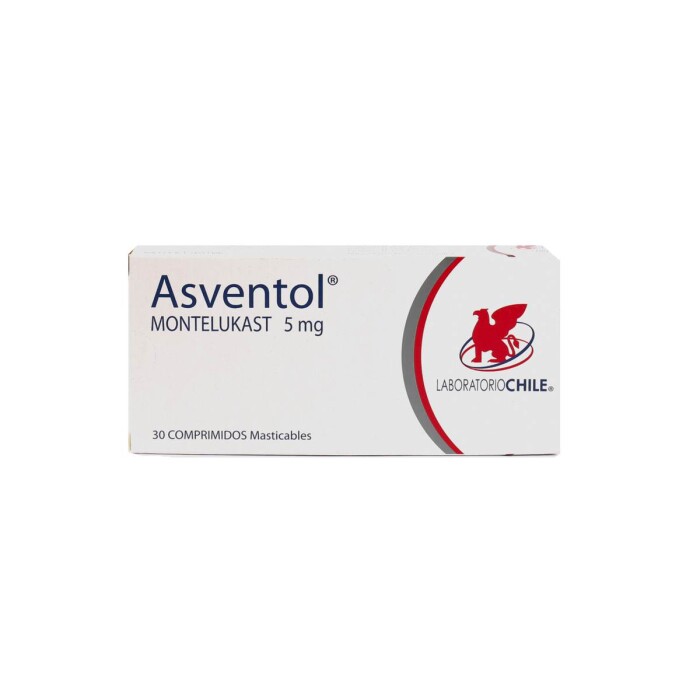 ASVENTOL 5 MG. CJ X 30 COMP. MASTIC. única