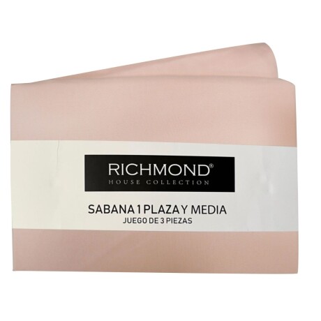 Juego Sábanas Richmond House 1 Plaza Y Media Lisa Rosa