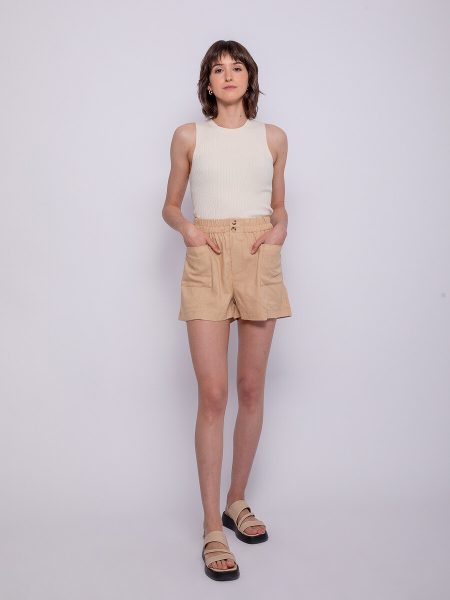 SHORT ELORZ - Beige 