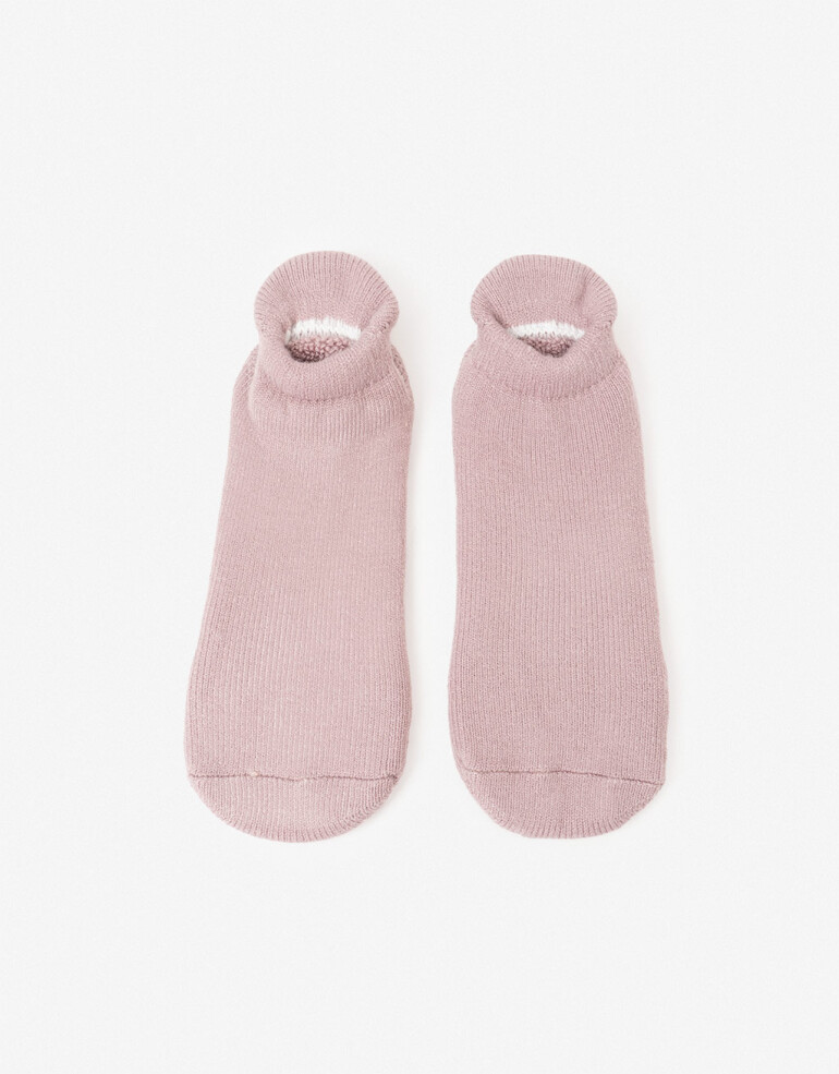 Pantuflas Pantuflas Cortas Con Antideslizante - Rosa Claro
