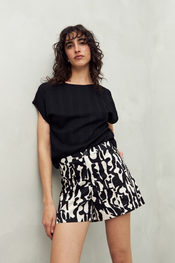 SHORT PARAMOUNT Negro/Blanco