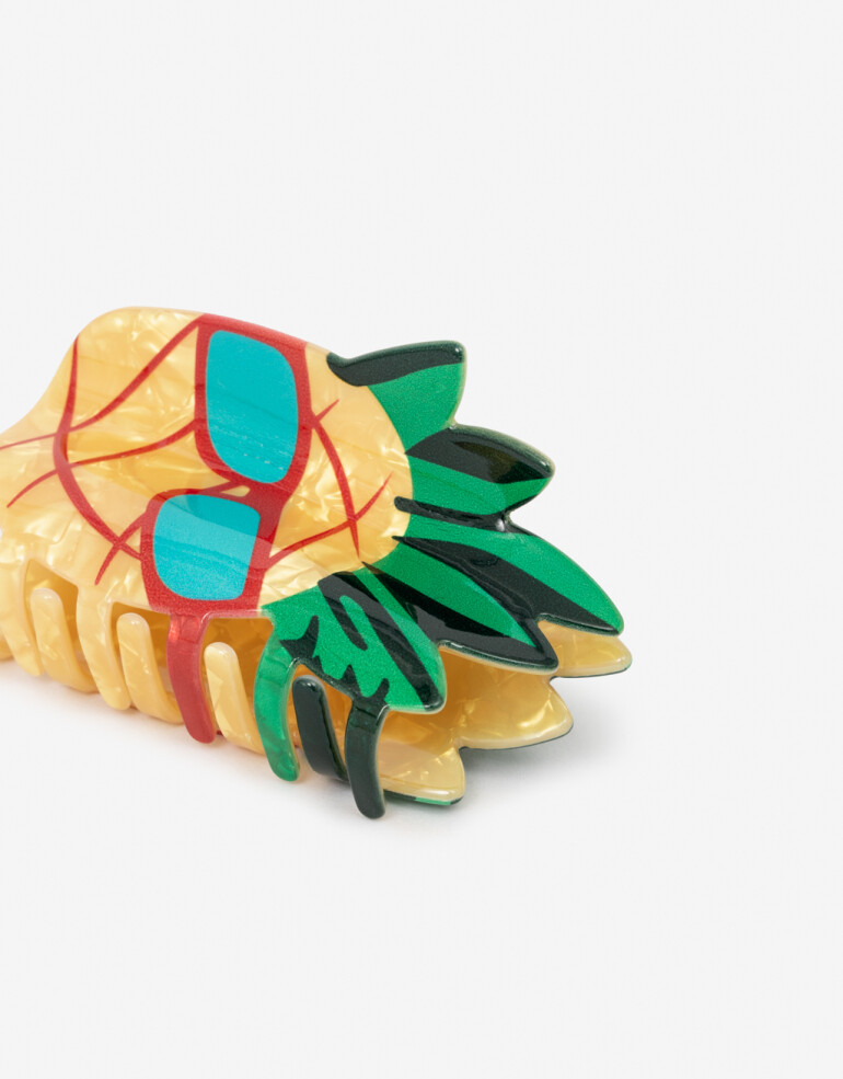 Broche Fantasia Broche Acrílico Ananá - Combinacion Multicolor