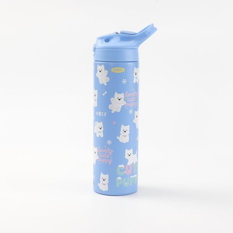 BOTELLA TÉRMICA INFANTIL PERRITO DUODUO CON TAPA FLIP (500 ML / AZUL) BOTELLA TÉRMICA INFANTIL PERRITO DUODUO CON TAPA FLIP (500 ML / AZUL)