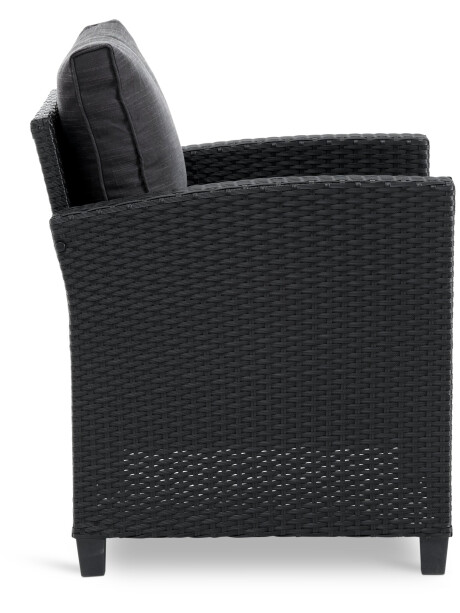 Sillón de exterior AGERMOSE negro Sillón de exterior AGERMOSE negro