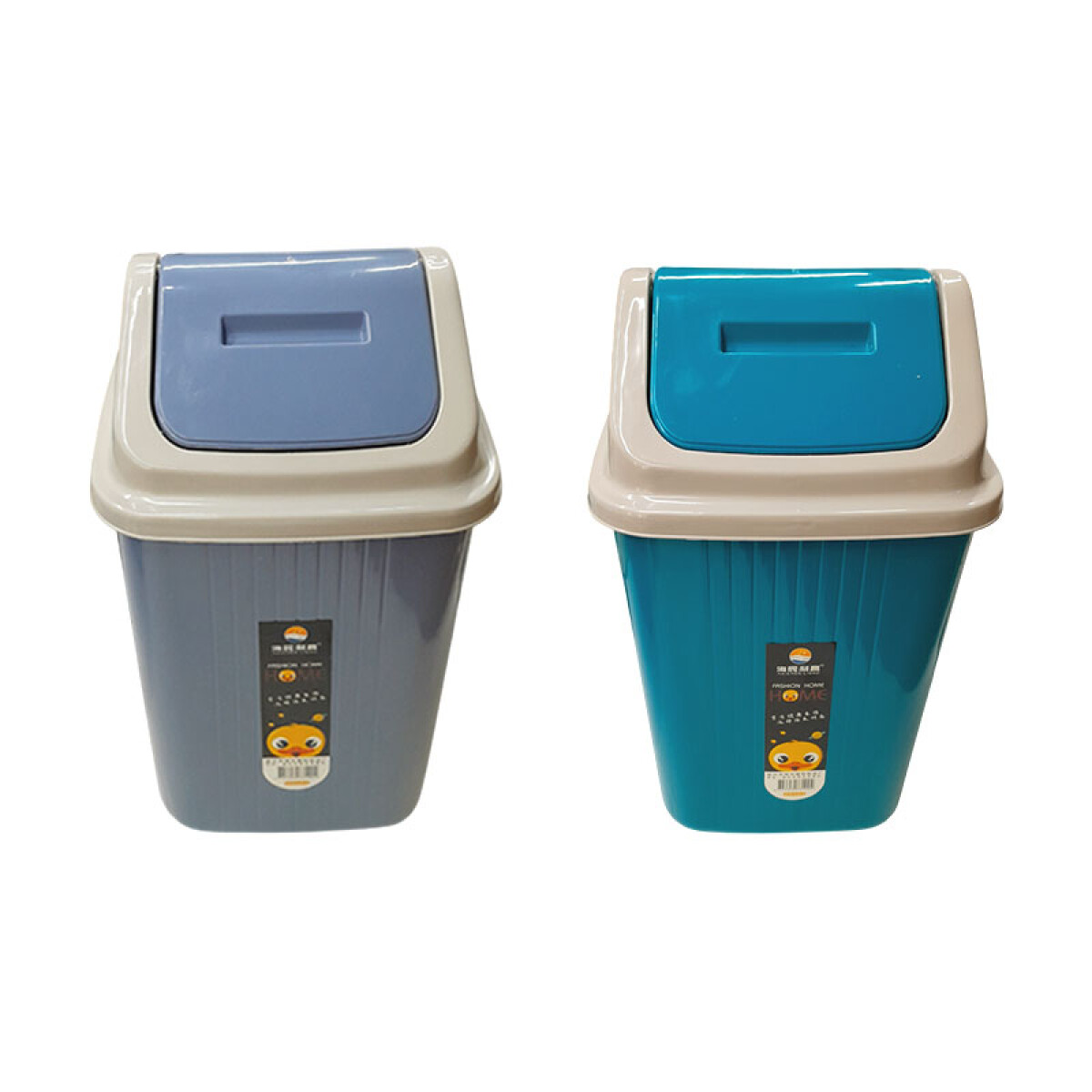 Papelera con tapa vaivén 4 colores - Papelera Con Tapa Vaivén 4 Colores 