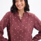 Blusa cuello mao lunares malva