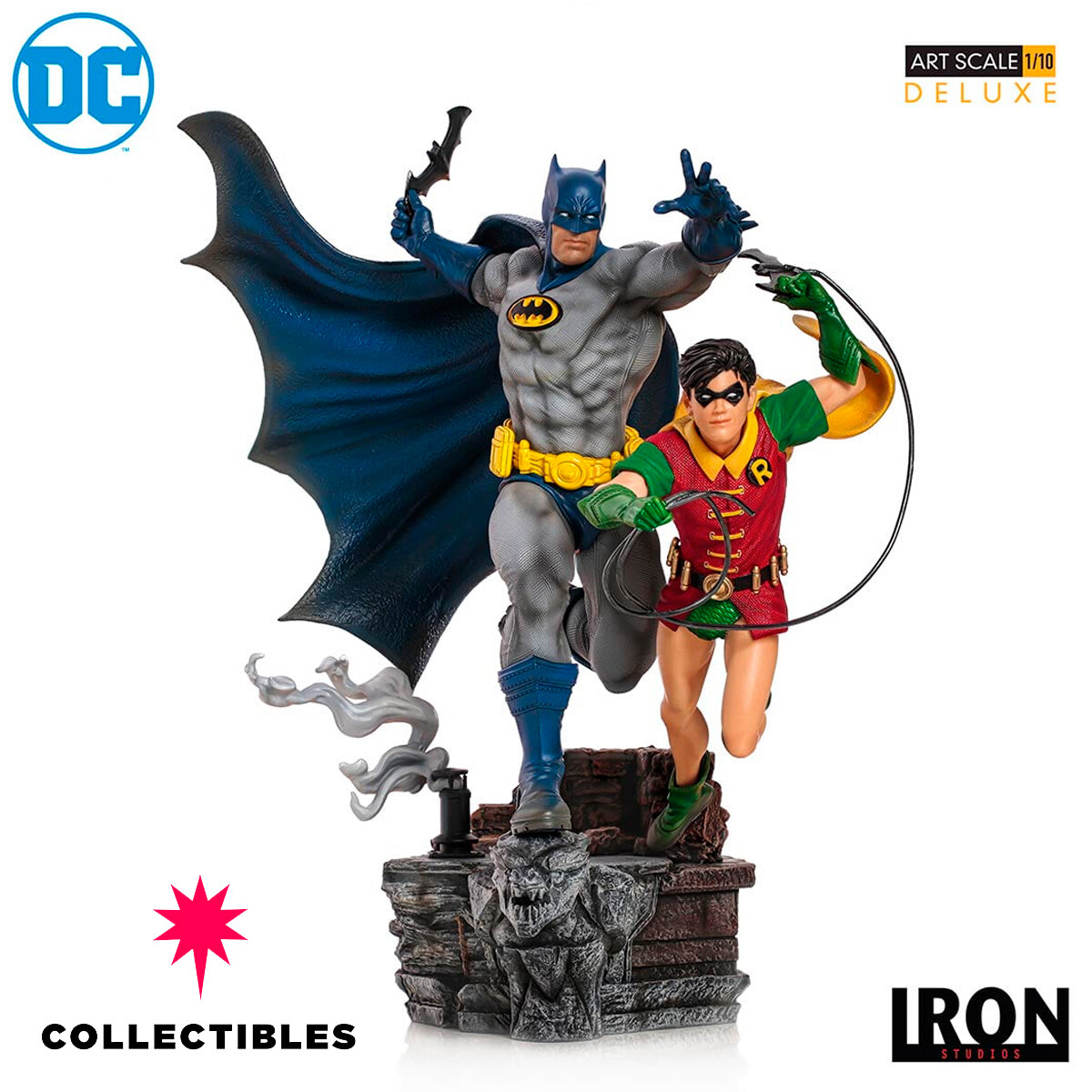 IRON STUDIOS! DC COMICS BATMAN & ROBIN DELUXE ART SCALE 1/10 