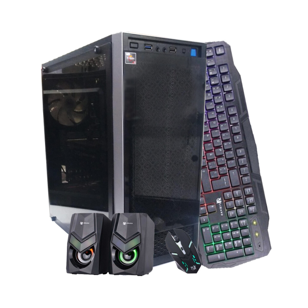 PC GAMER Reacond. AMD Ryzen 3 3200. RAM 16GB. Disco Sólido NUEVO 480GB. Tarjeta Geforce 1060 3GB. Win11 