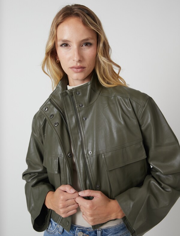 Chaqueta Eco Cuero OLIVA