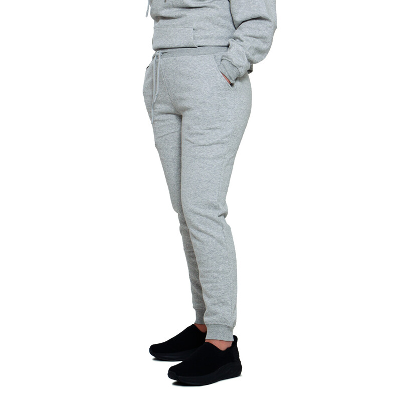 Pantalón Diadora Mujer Con Felpa Gris Melange