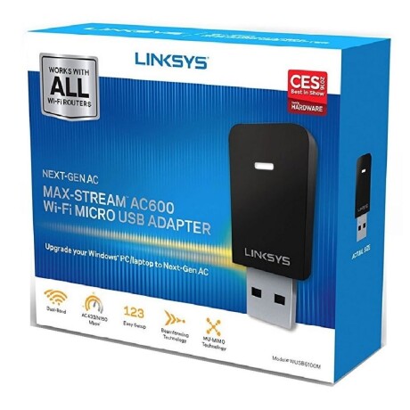 Adap Mini USB Linksys WUSB6100M AC600 Wireless 001