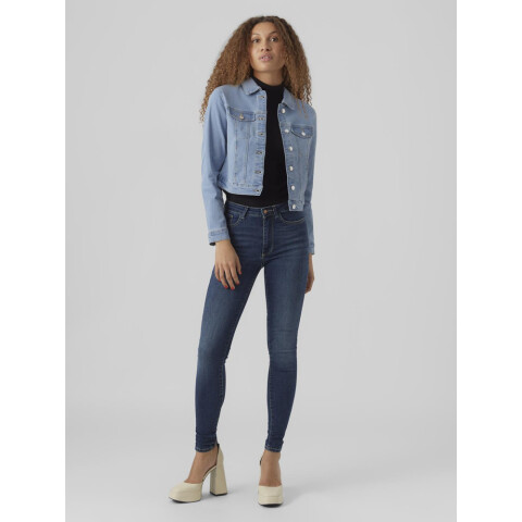 VMLUNA LS SLIM DNM JACKET MIX GA NOOS Light Blue Denim