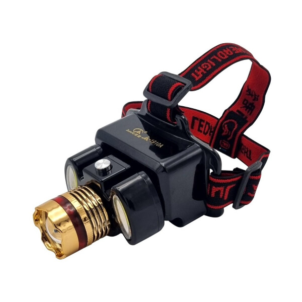 Linterna Minero Cabeza Recargable Luz Solar Pesca Camping Variante Color Negro Cobre