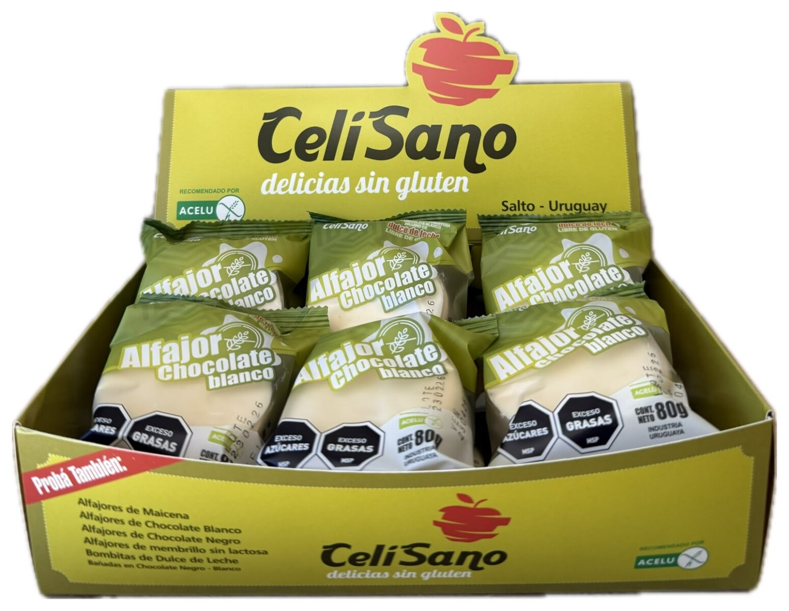 Alfajor choco blanco x 12 unidades 
