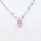 Cadena con dije en oro 18K blanco Y brillante Cadena con dije en oro 18K blanco Y brillante