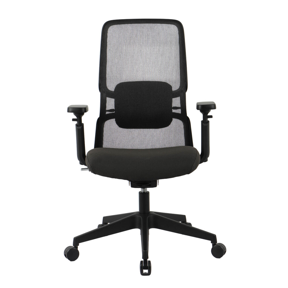 SILLA DE OFICINA MALLA-Y-POLIPROPILENO NEGRO M2