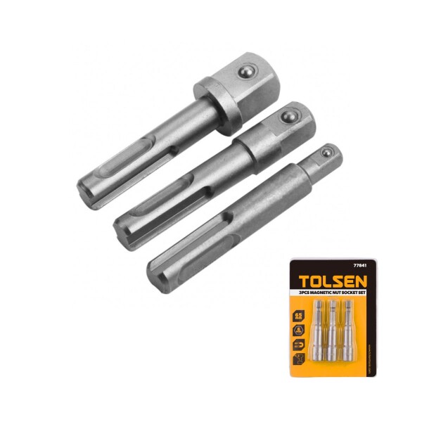 ADAPTADOR SDS PLUS P/DADOS 1/2"-3/8"-1/4" TOLSEN Adaptador Sds Plus P/dados 1/2"-3/8"-1/4" Tolsen