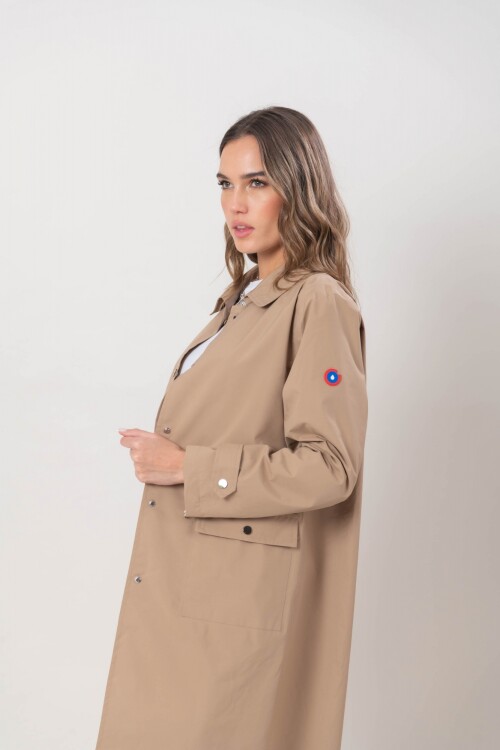 Trench impermeable Flotte Beige