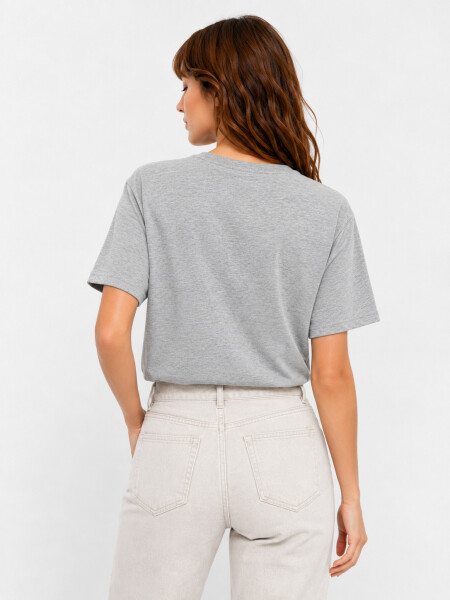 REMERA LESSA GRIS MELANGE C