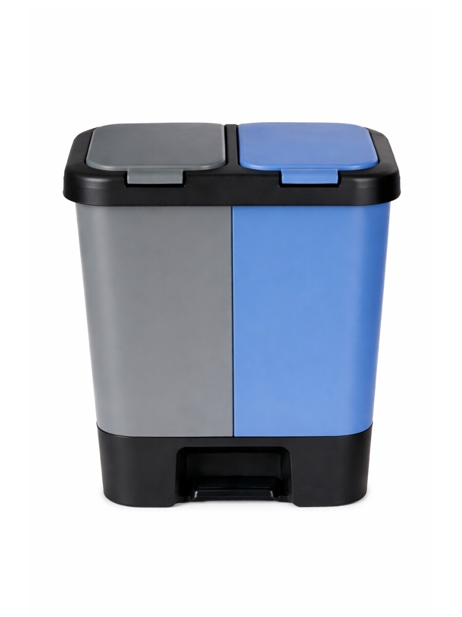 CONTENEDORES DOBLE COMPARTIMENTO gris y azul