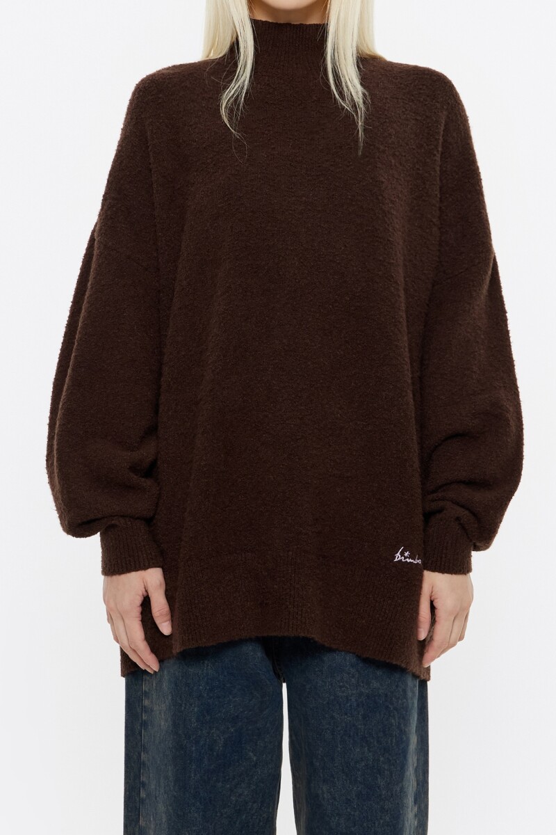 JERSEY LARGO ALGODÓN Marron