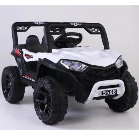 Auto a Batería Lumax 4x4 12V control remoto, USB y Música Blanco