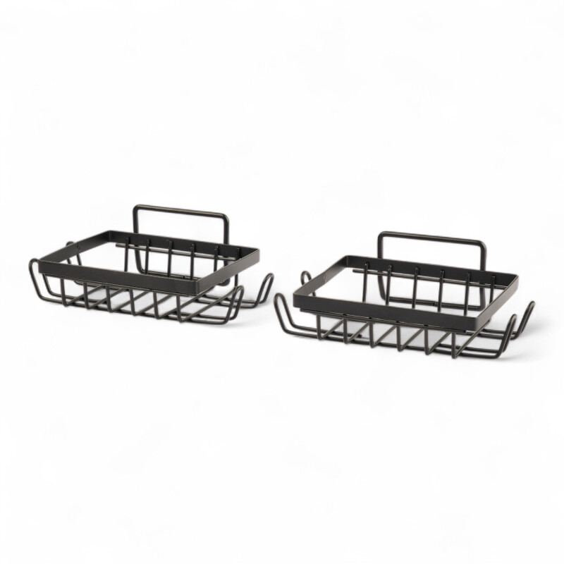 Set 5 Estantes Organizador Ducha Baño Con Adhesivo Negro