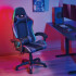 Silla Gamer Con Luces Led Rgb Ergonómica Y Reclinable 120kg GRIS