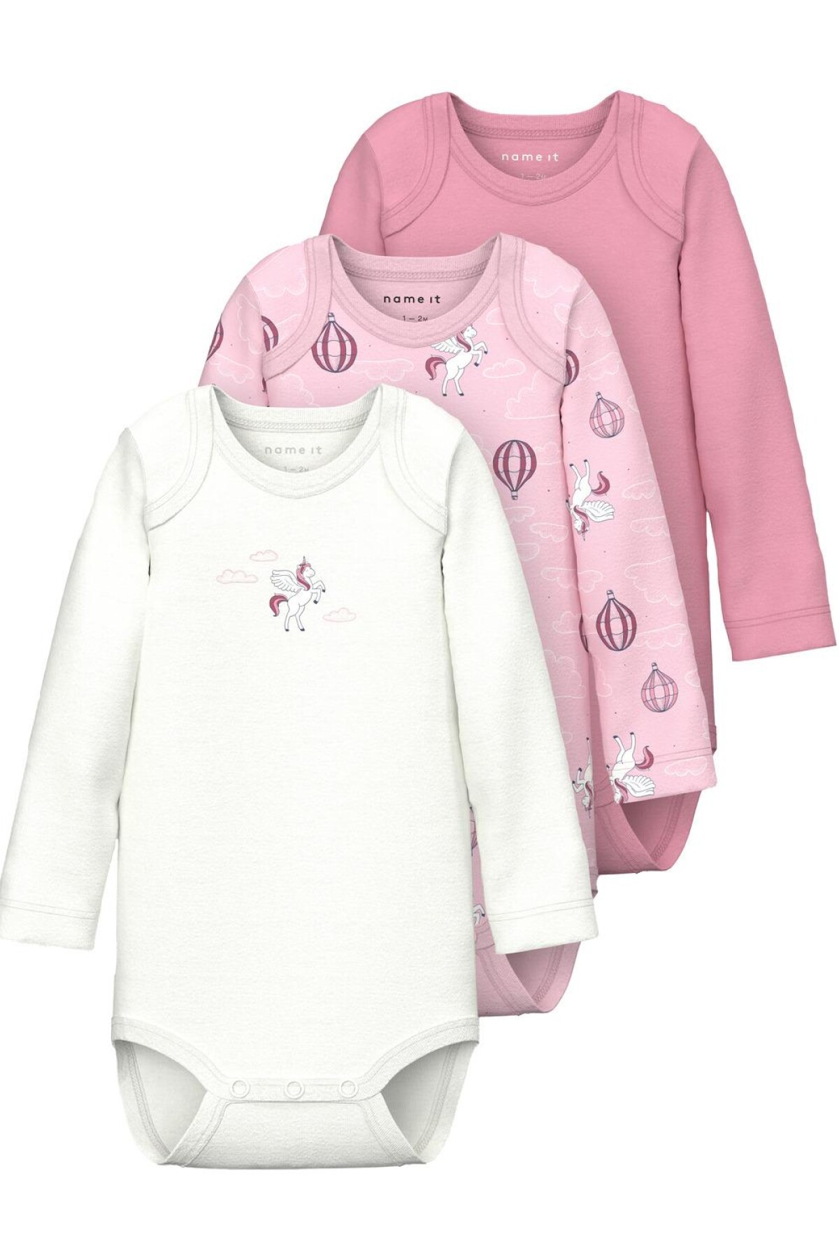 Pack De 3 Bodies Unicornio Parfait Pink