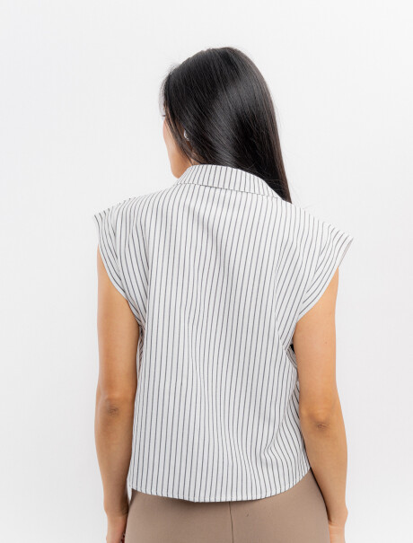 Camisa rayada blanco