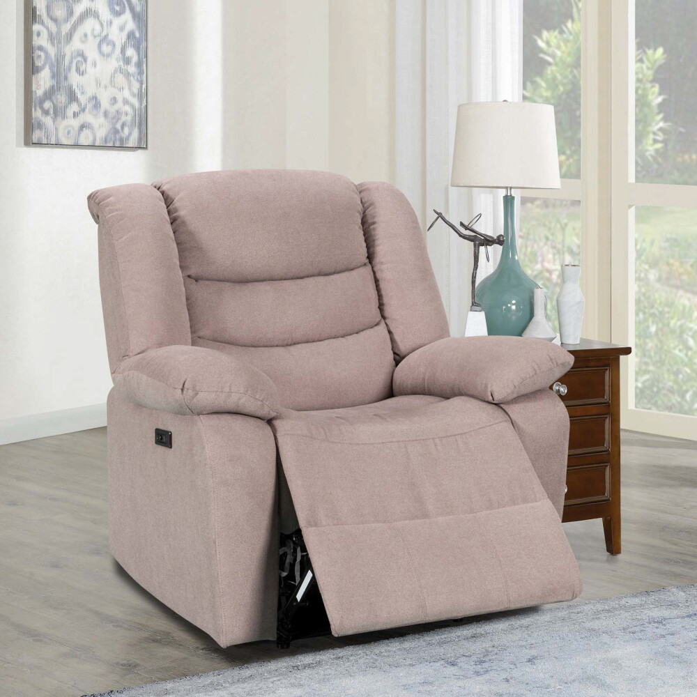 RECLINER ELÉCTRICO TELA MARRON MARSELLA II TAUPE