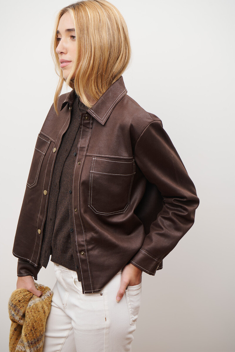 CHAQUETA PECARI MARRON