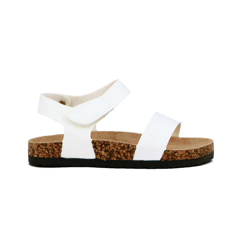 Sandalias Niñas Darkness Con Velcro Blanco