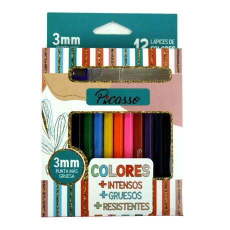 LAPICES DE COLORES X12PCS CORTOS + 1 SACAPUNTAS LAPICES DE COLORES X12PCS CORTOS + 1 SACAPUNTAS