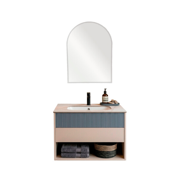 CONJUNTO DE BAÑO HABITARE MODELO SY2019-60 / MUEBLE + BACHA + ESPEJO C/ LUZ LED- 60 cm Conjunto De Baño Habitare Modelo Sy2019-60 / Mueble + Bacha + Espejo C/ Luz Led- 60 Cm